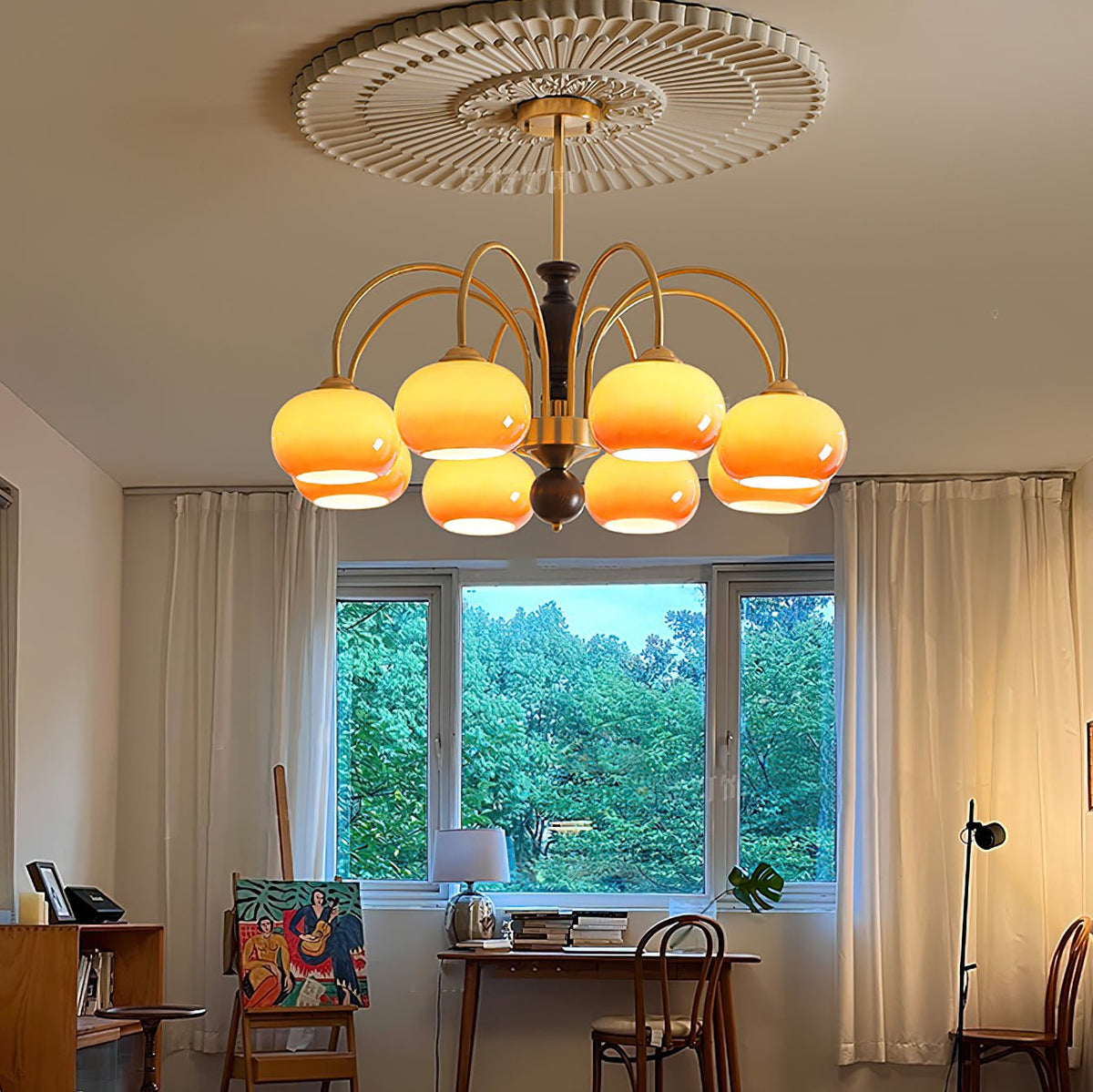 Rivirian lampadario Amberly Arch Bracci Curvi