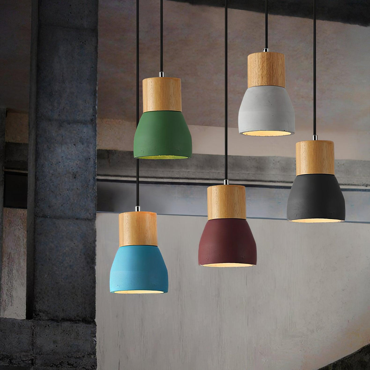 Concretis lampada a sospensione in cemento industriale