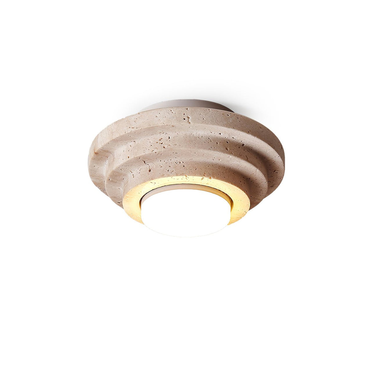 Zadoraris lampada da soffitto a strati in travertino