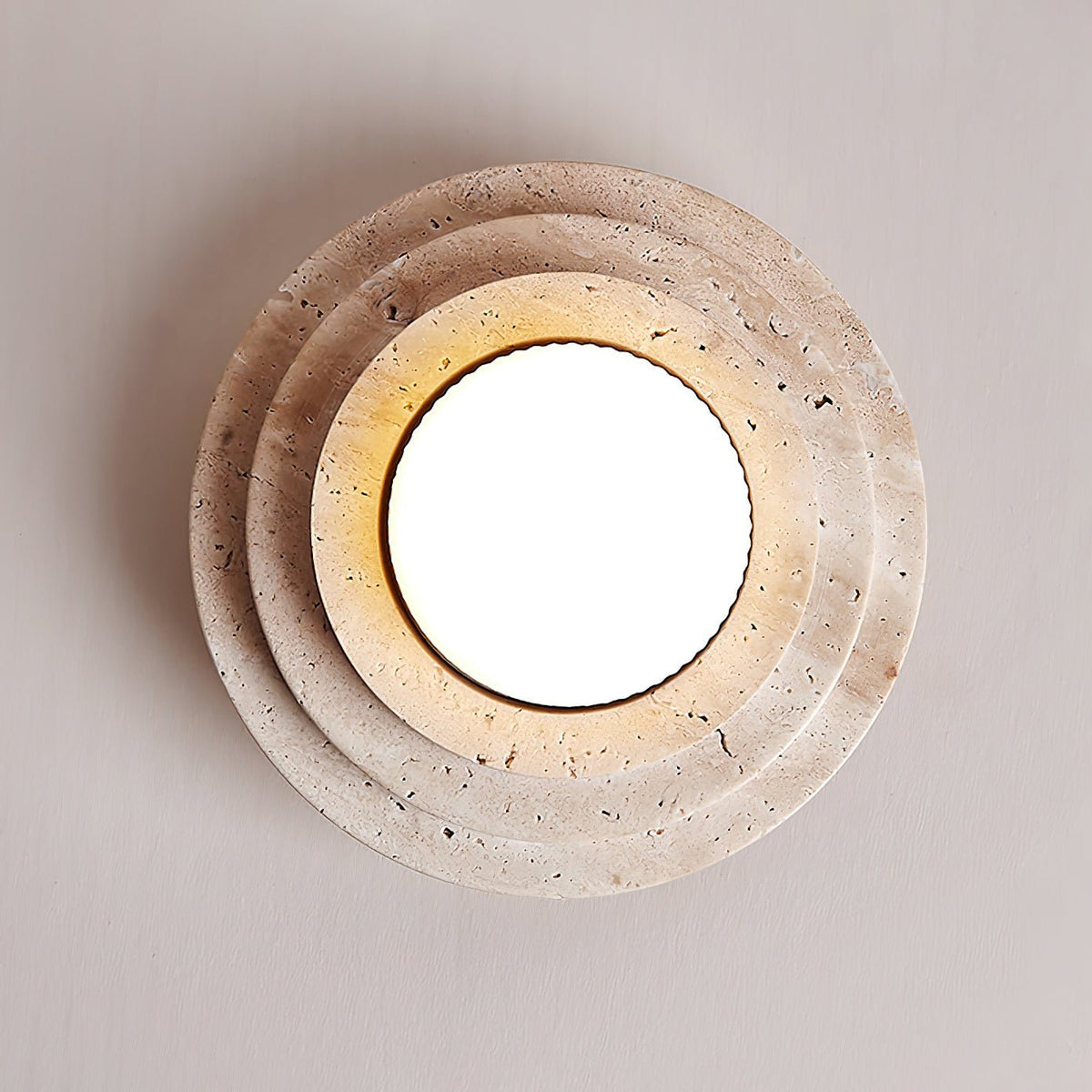 Zadoraris lampada da soffitto a strati in travertino