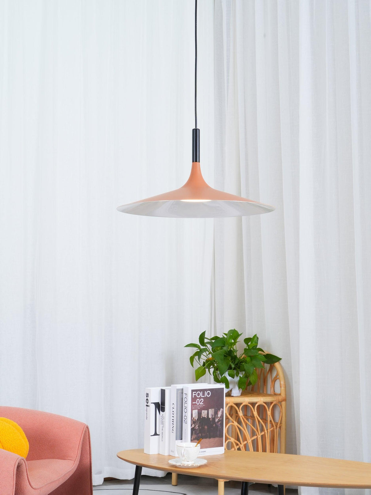 Ardinena lampada a sospensione Disco Piatto in Alluminio