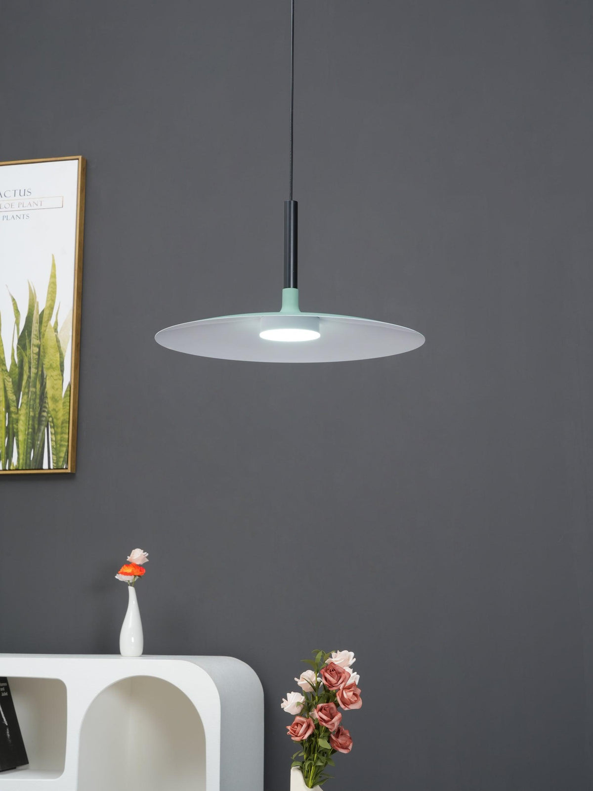 Ardinena lampada a sospensione Disco Piatto in Alluminio