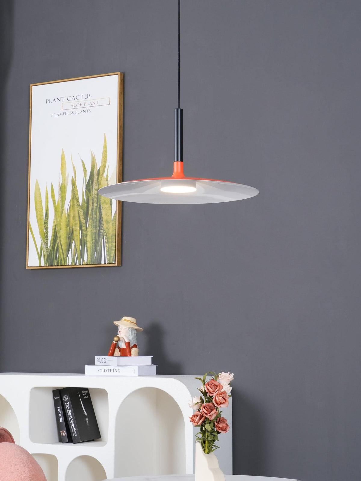 Ardinena lampada a sospensione Disco Piatto in Alluminio