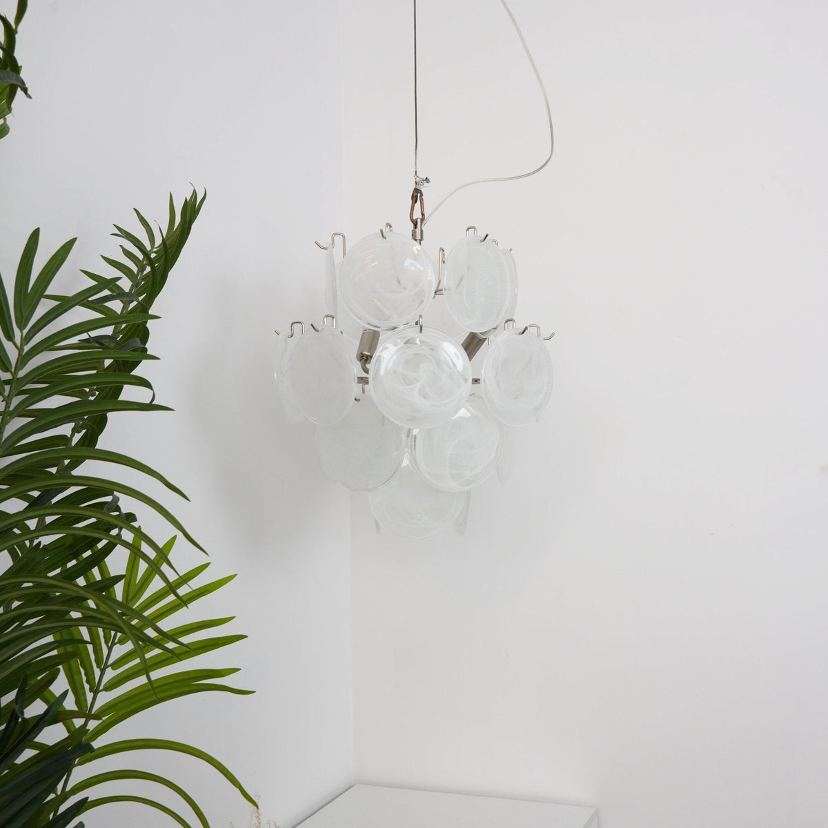 Lioruora lampadario in vetro Murano Apricot a Dischi Stratificati Artistici