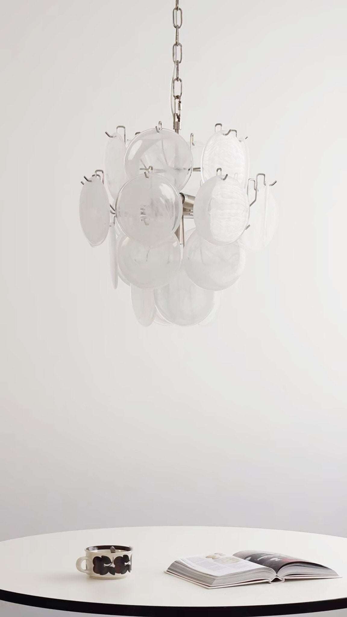 Lioruora lampadario in vetro Murano Apricot a Dischi Stratificati Artistici