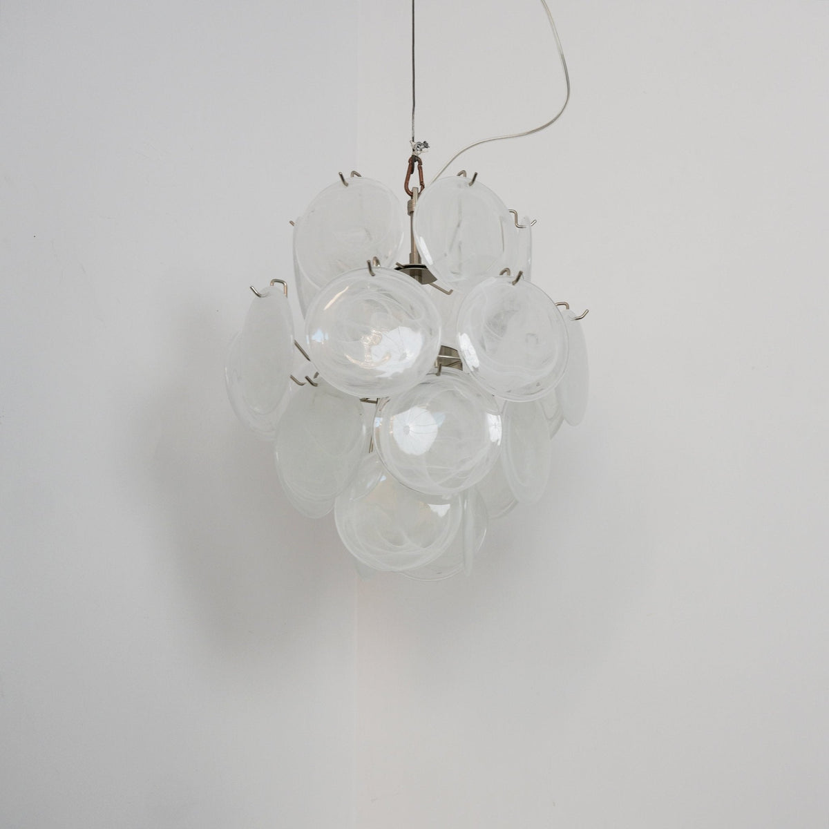 Lioruora lampadario in vetro Murano Apricot a Dischi Stratificati Artistici