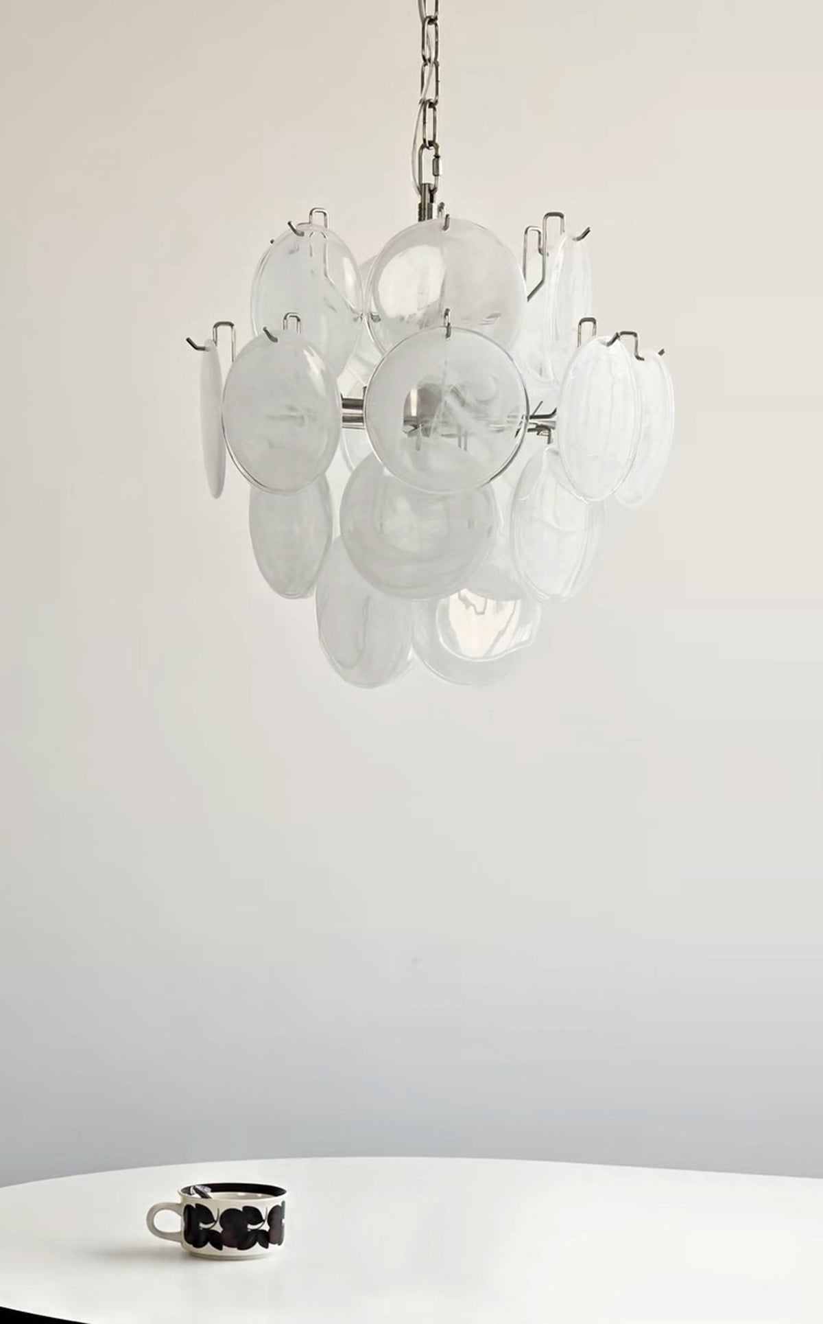 Lioruora lampadario in vetro Murano Apricot a Dischi Stratificati Artistici