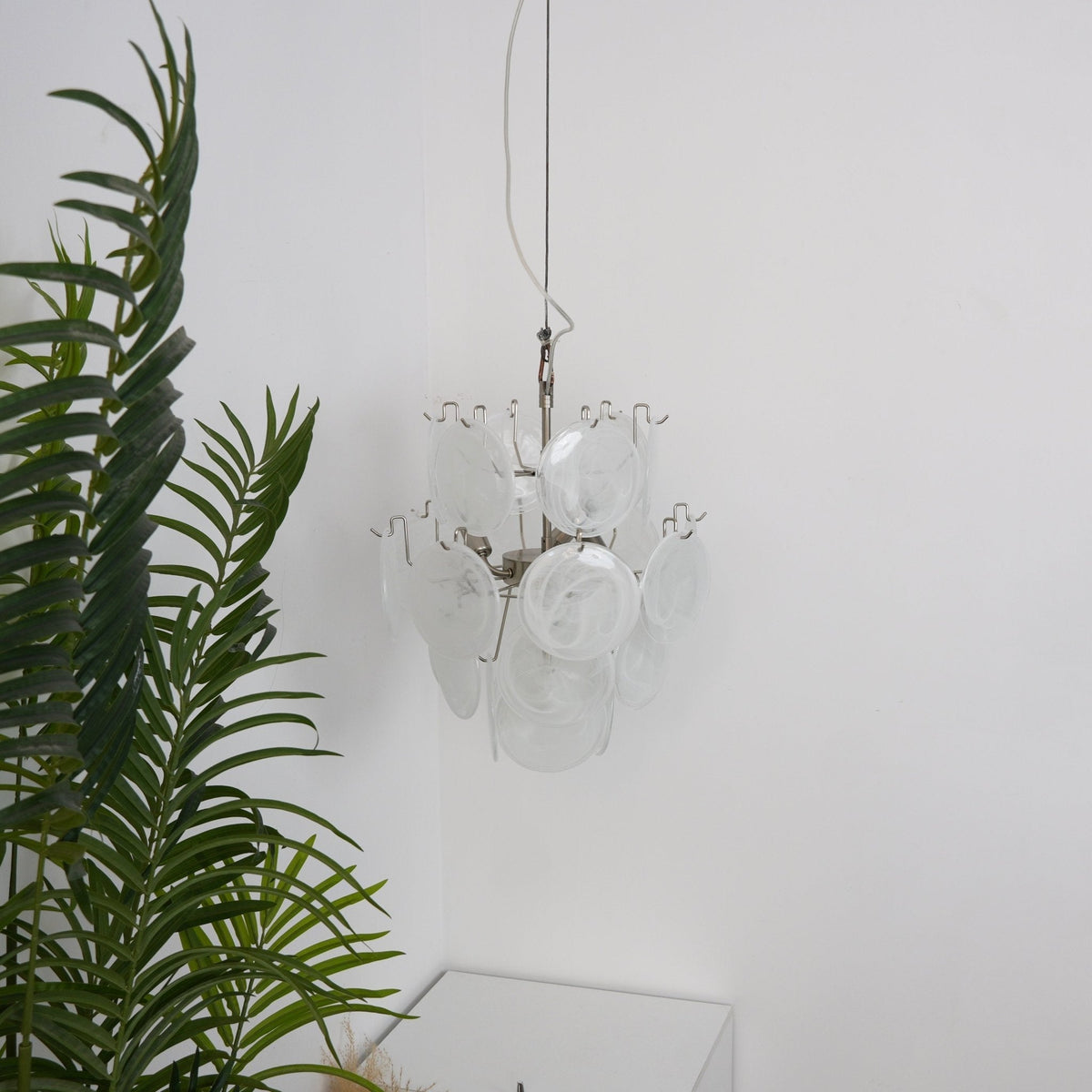 Lioruora lampadario in vetro Murano Apricot a Dischi Stratificati Artistici