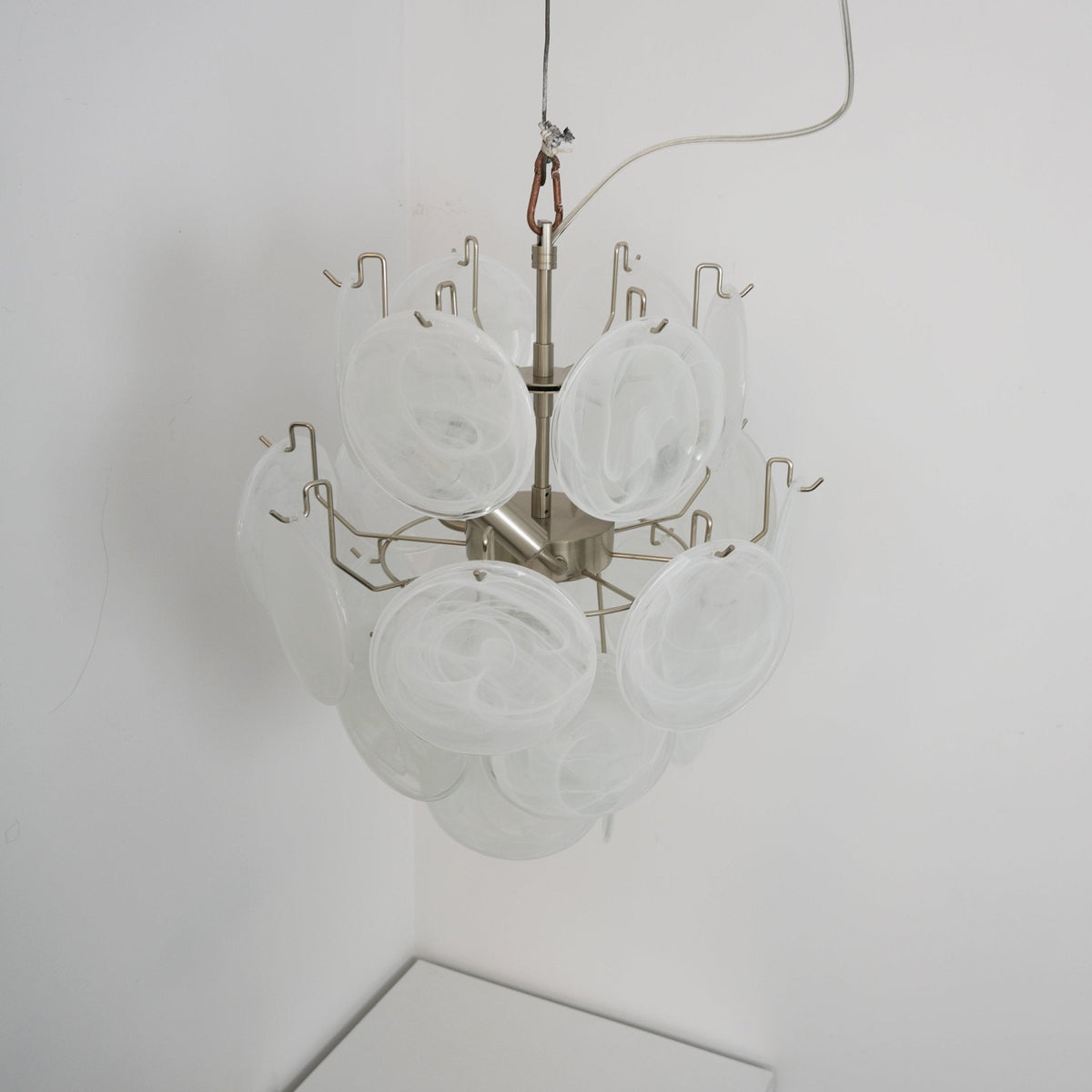 Lioruora lampadario in vetro Murano Apricot a Dischi Stratificati Artistici