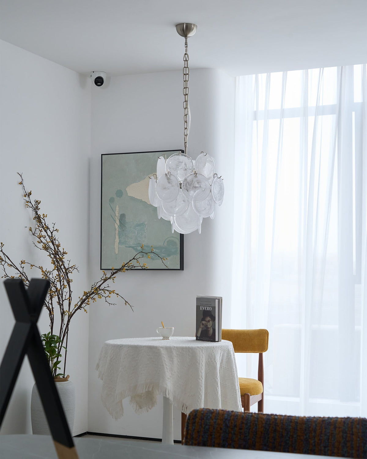 Lioruora lampadario in vetro Murano Apricot a Dischi Stratificati Artistici