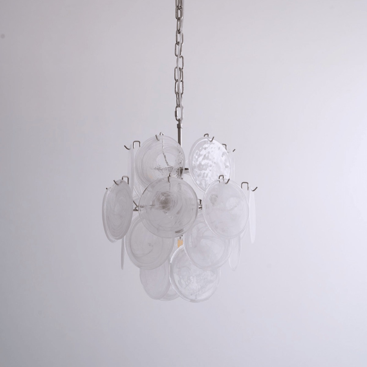 Lioruora lampadario in vetro Murano Apricot a Dischi Stratificati Artistici