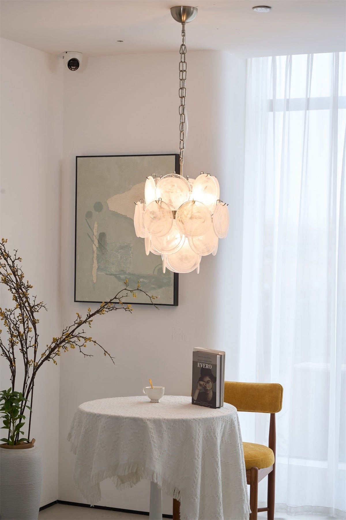 Lioruora lampadario in vetro Murano Apricot a Dischi Stratificati Artistici