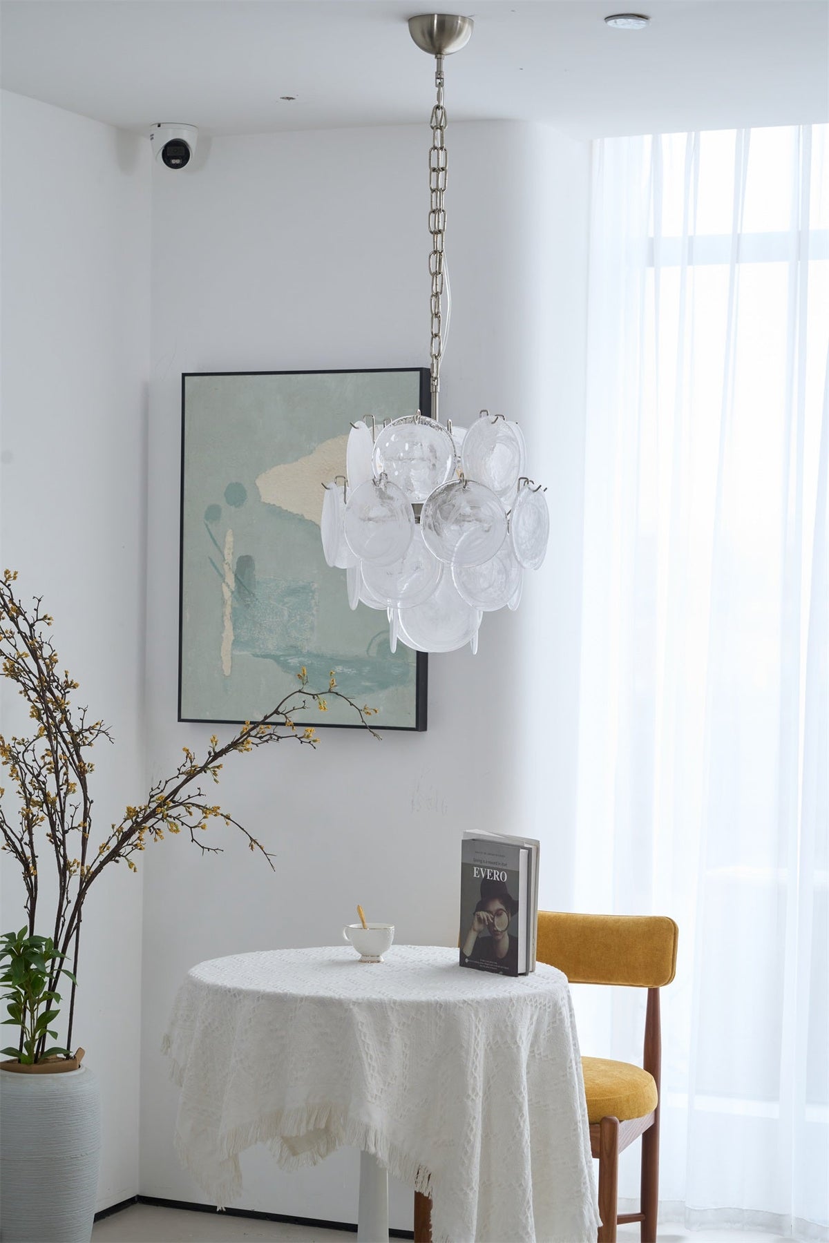 Lioruora lampadario in vetro Murano Apricot a Dischi Stratificati Artistici