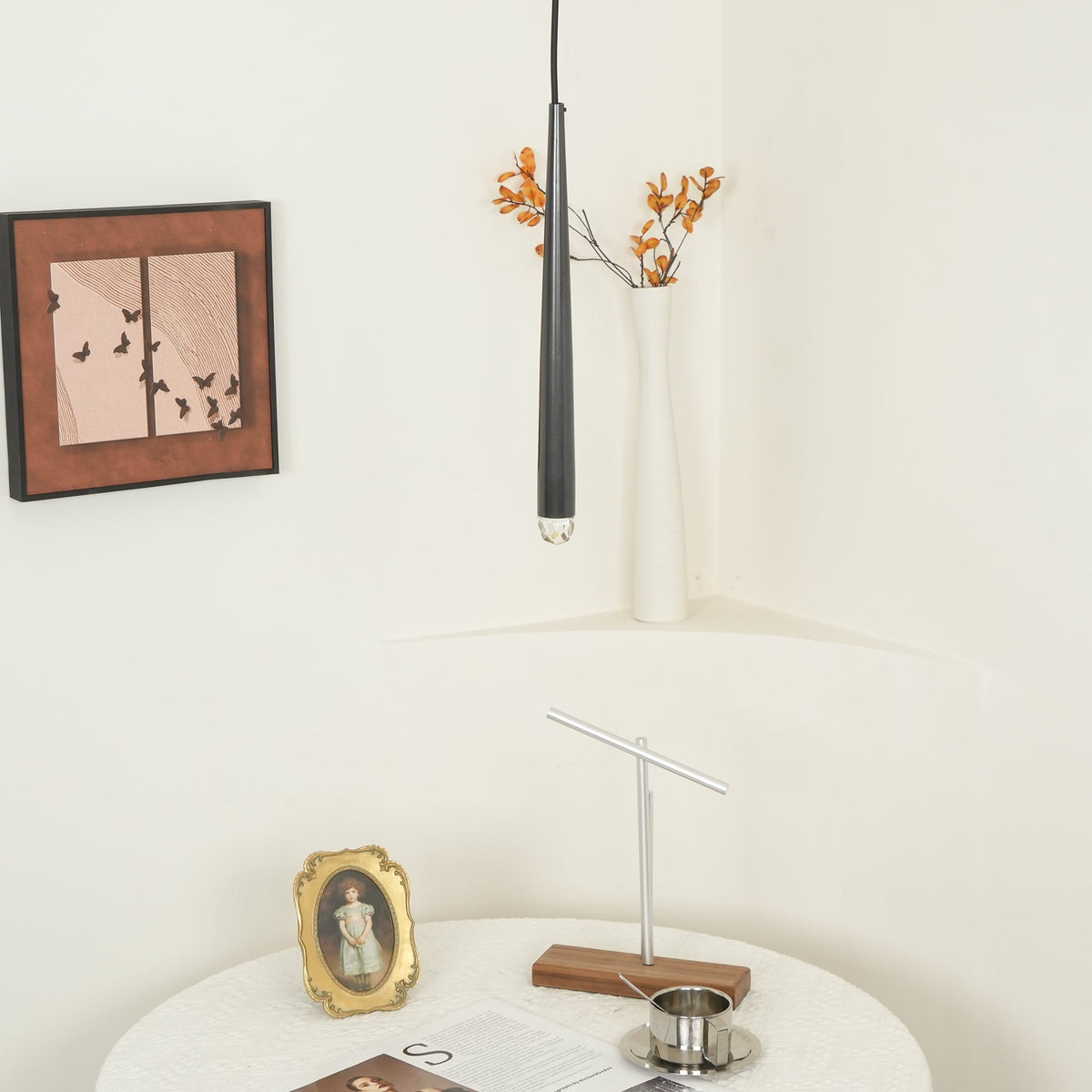 Larry lampadario Cristallo ottone Annerito Argento Scala