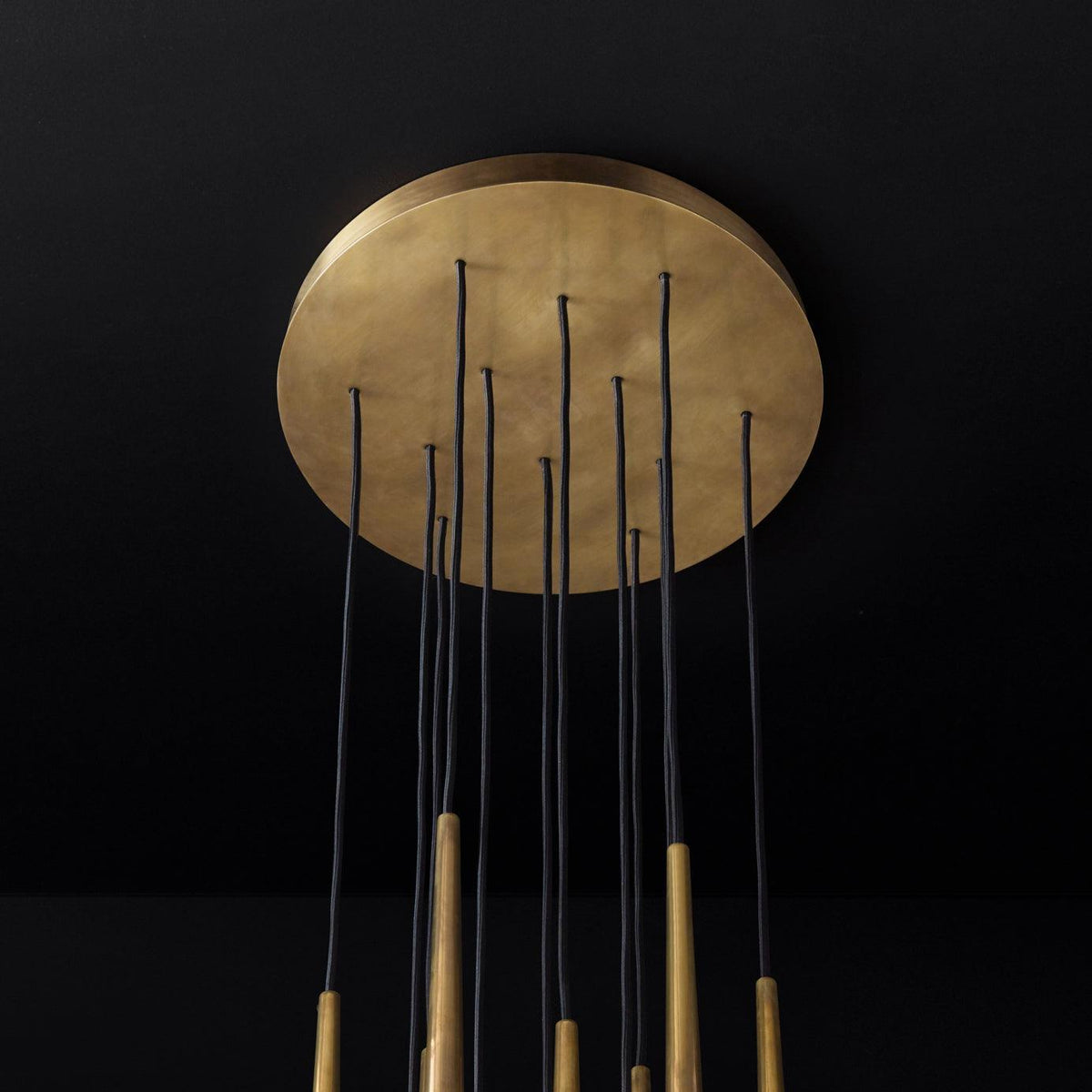 Larry lampadario Cristallo ottone Annerito Argento Scala