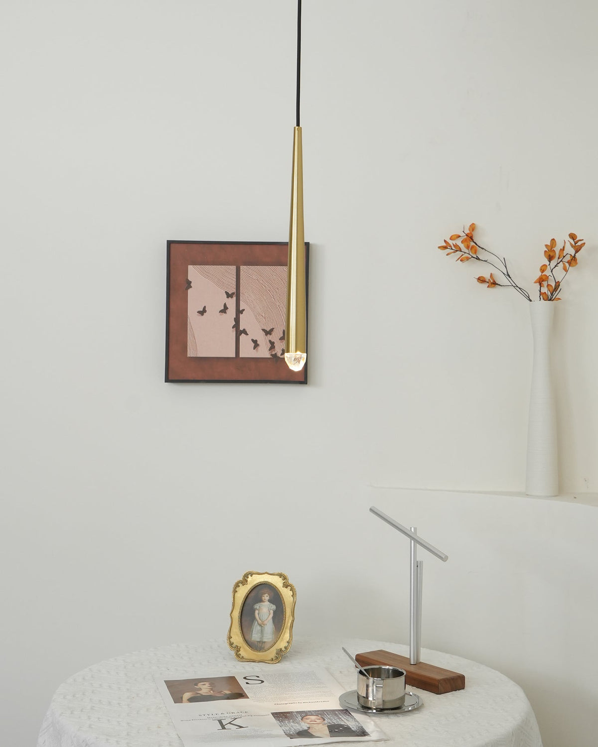 Larry lampadario Cristallo ottone Annerito Argento Scala