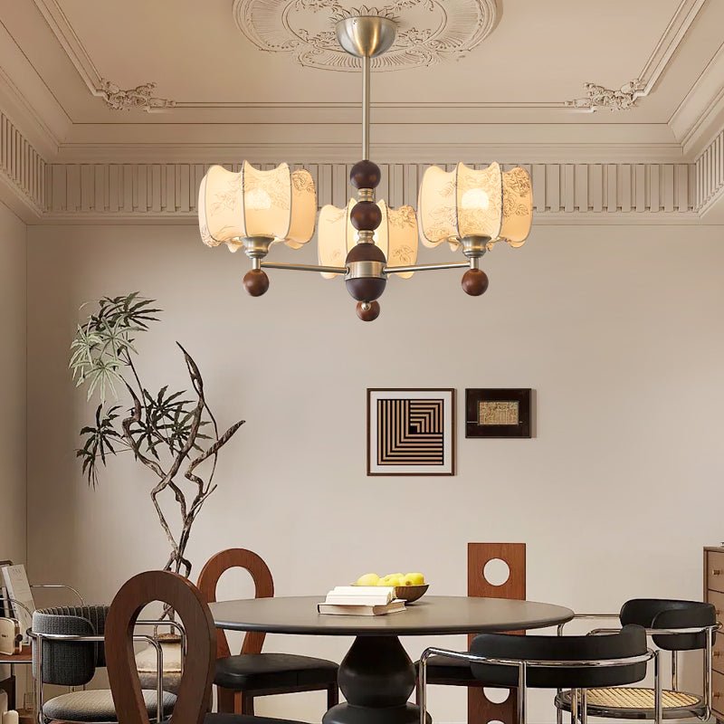 Ephaos Elegance vintage lampadario in legno con Motivo Florale floreale