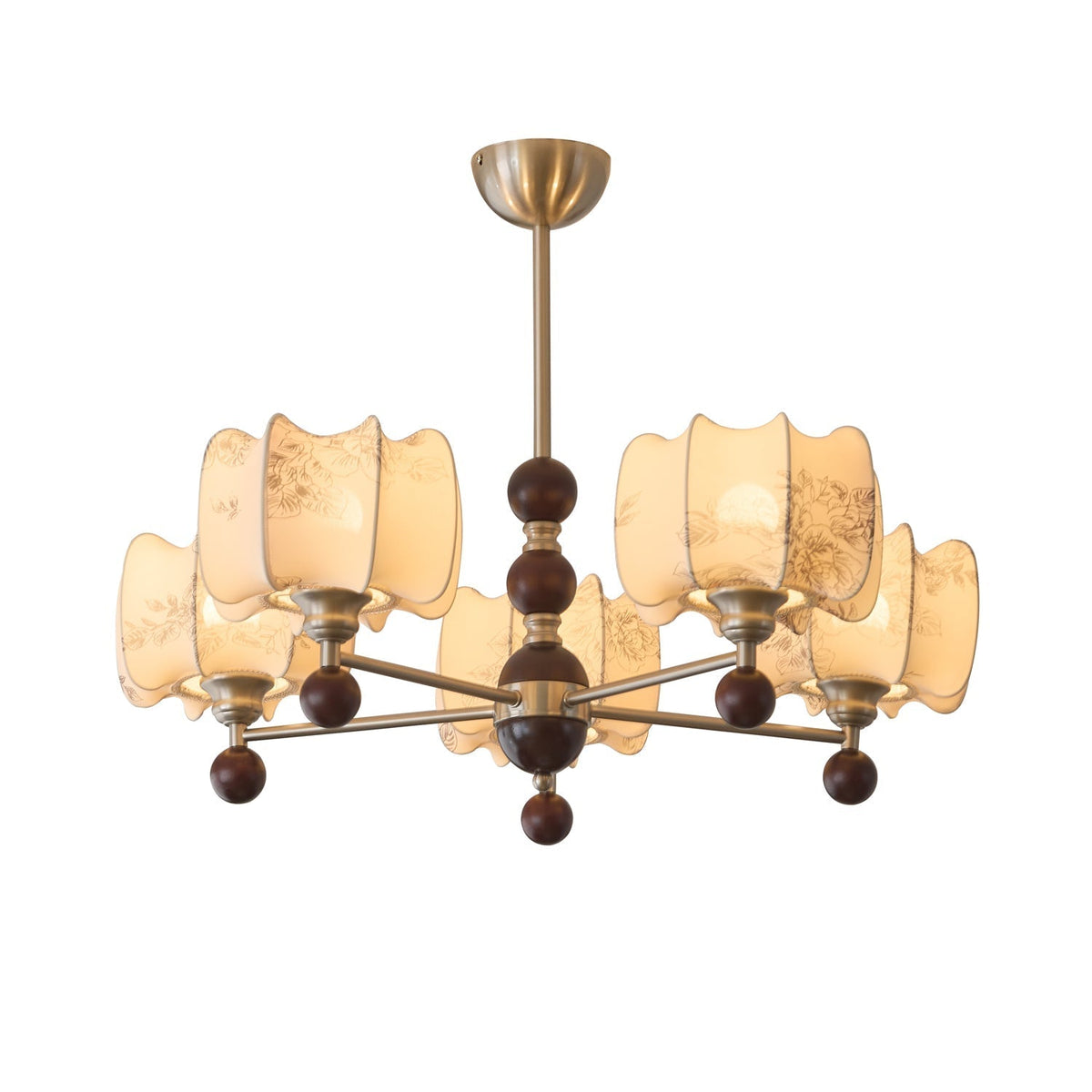Ephaos Elegance vintage lampadario in legno con Motivo Florale floreale