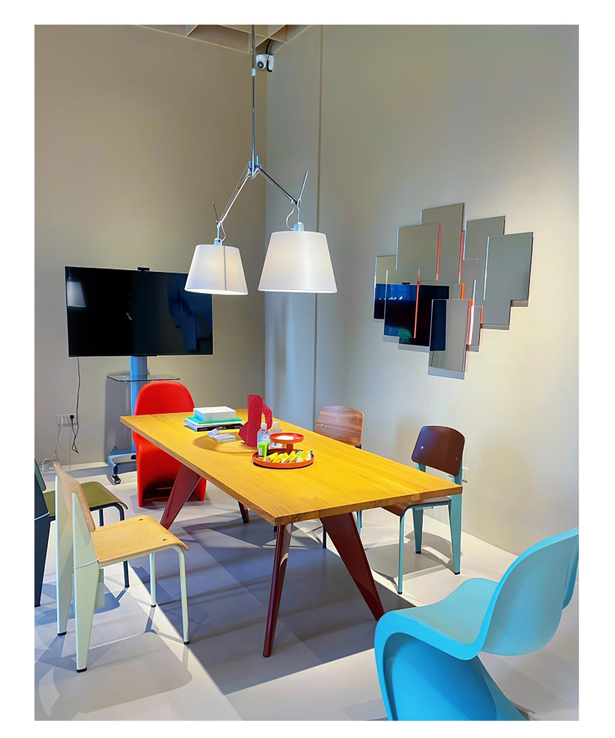 Evmirion lampada a sospensione con paralume in tessuto Premium Elegance
