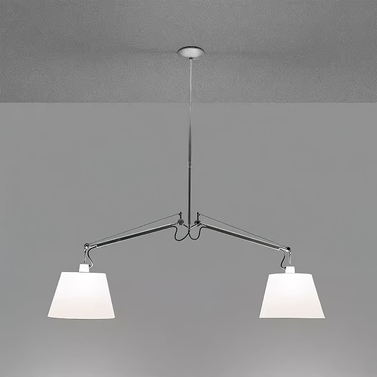 Evmirion lampada a sospensione con paralume in tessuto Premium Elegance