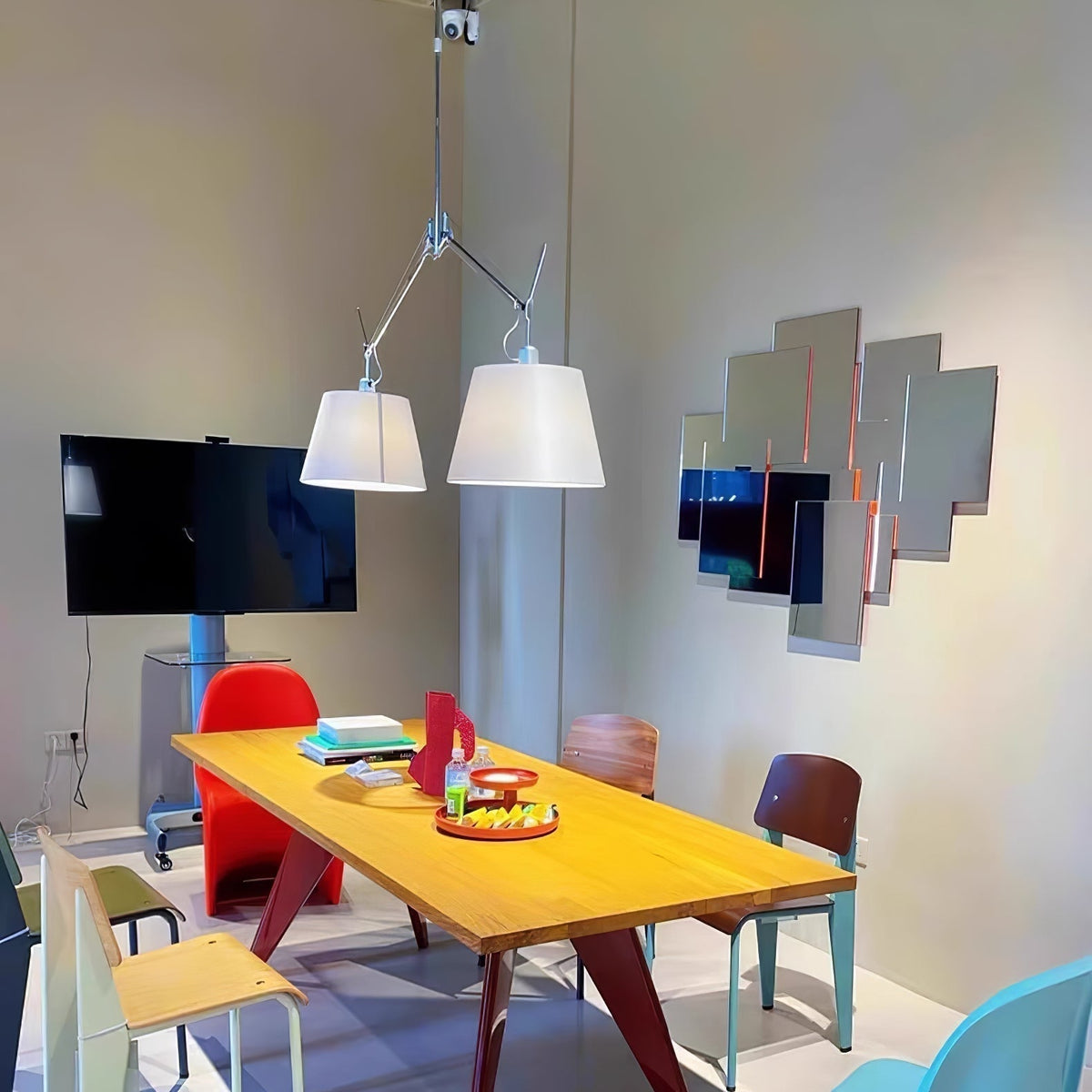 Evmirion lampada a sospensione con paralume in tessuto Premium Elegance