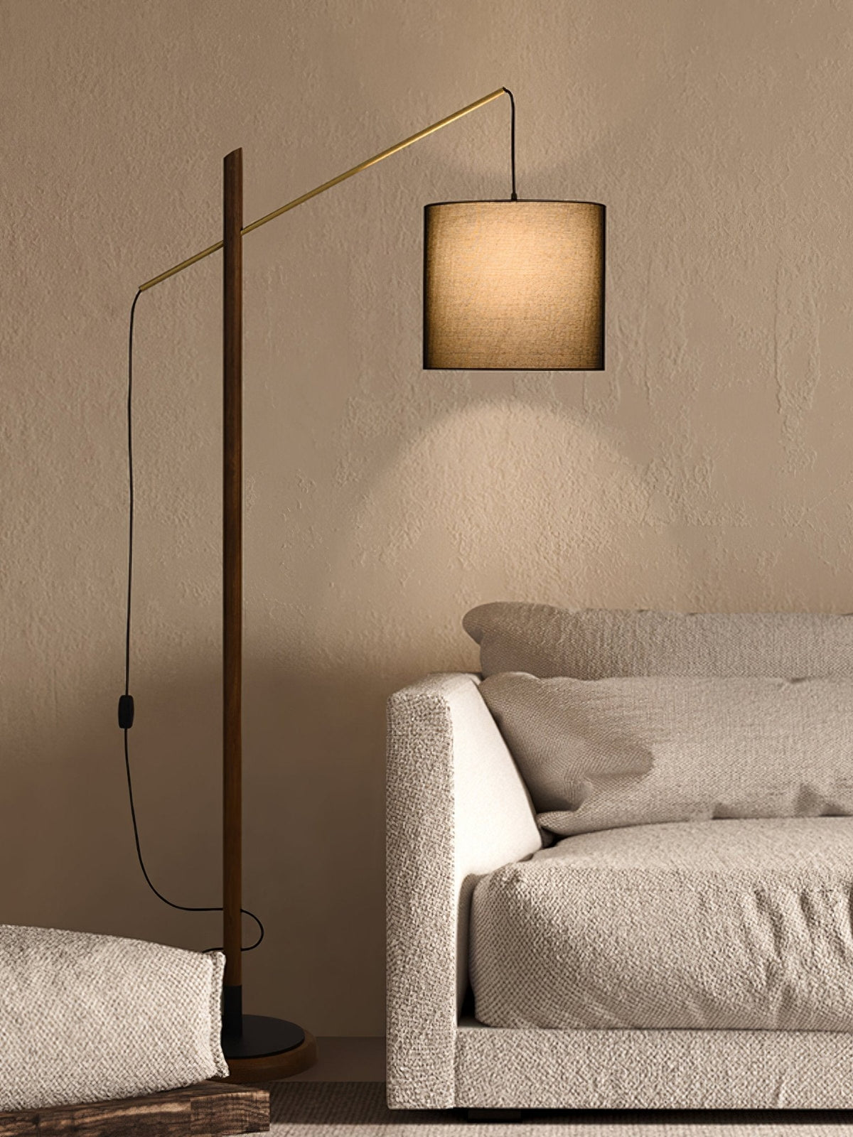 Nyvariol lampada da terra minimalista in legno