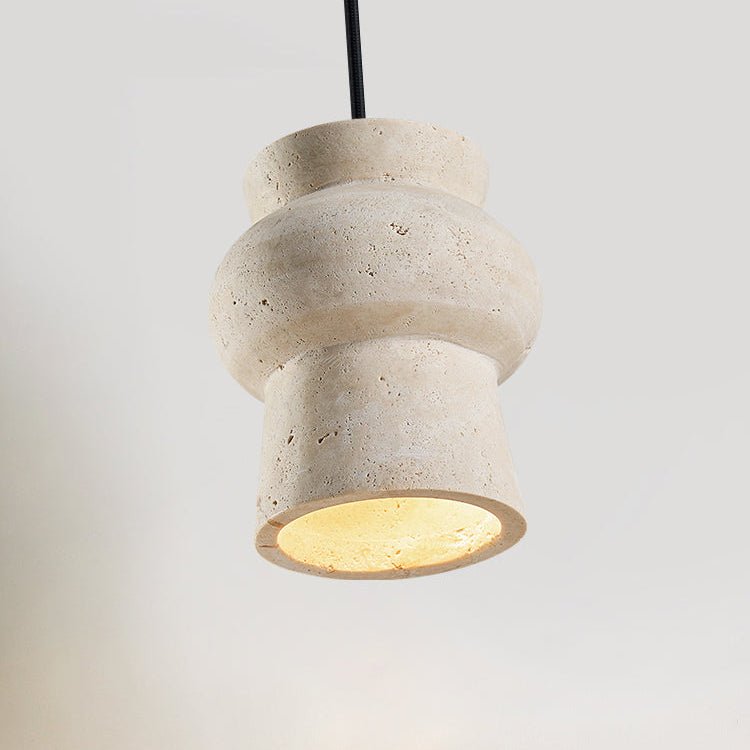 Dynt lampada a sospensione in travertino giallo Timeless