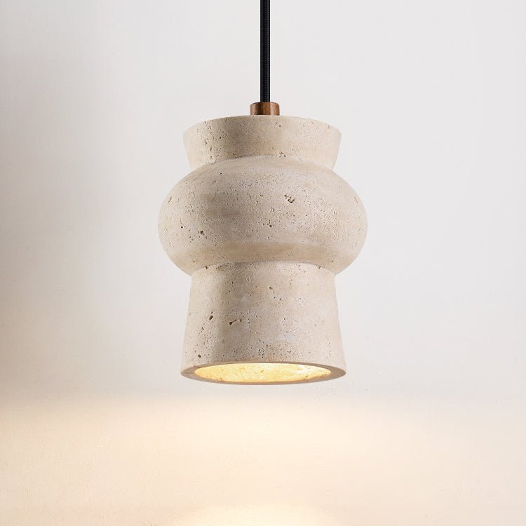 Dynt lampada a sospensione in travertino giallo Timeless