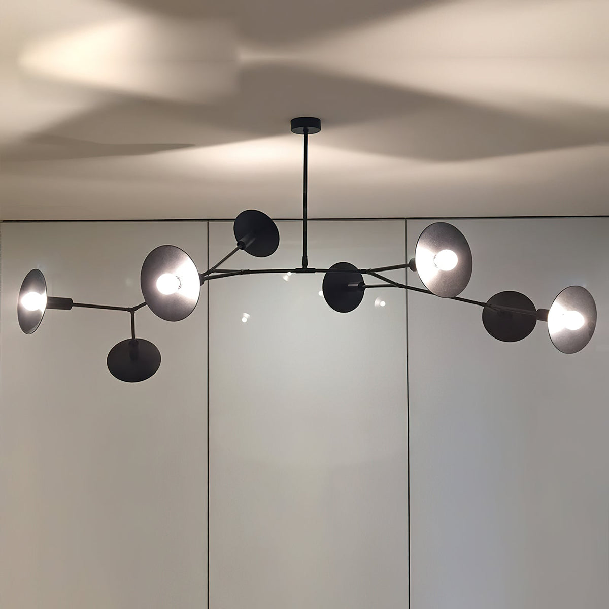 Tinduvyo lampadario moderno minimalista in metallo e vetro