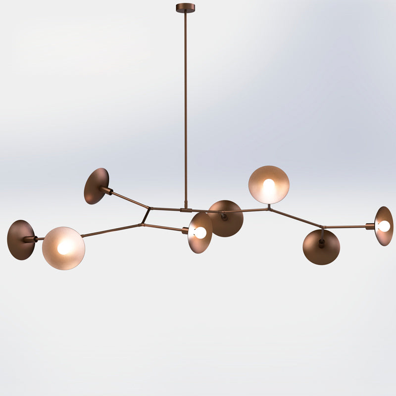 Tinduvyo lampadario moderno minimalista in metallo e vetro