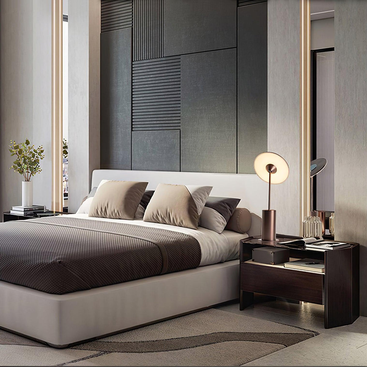 Feralielle Steel lampada da tavolo minimalista