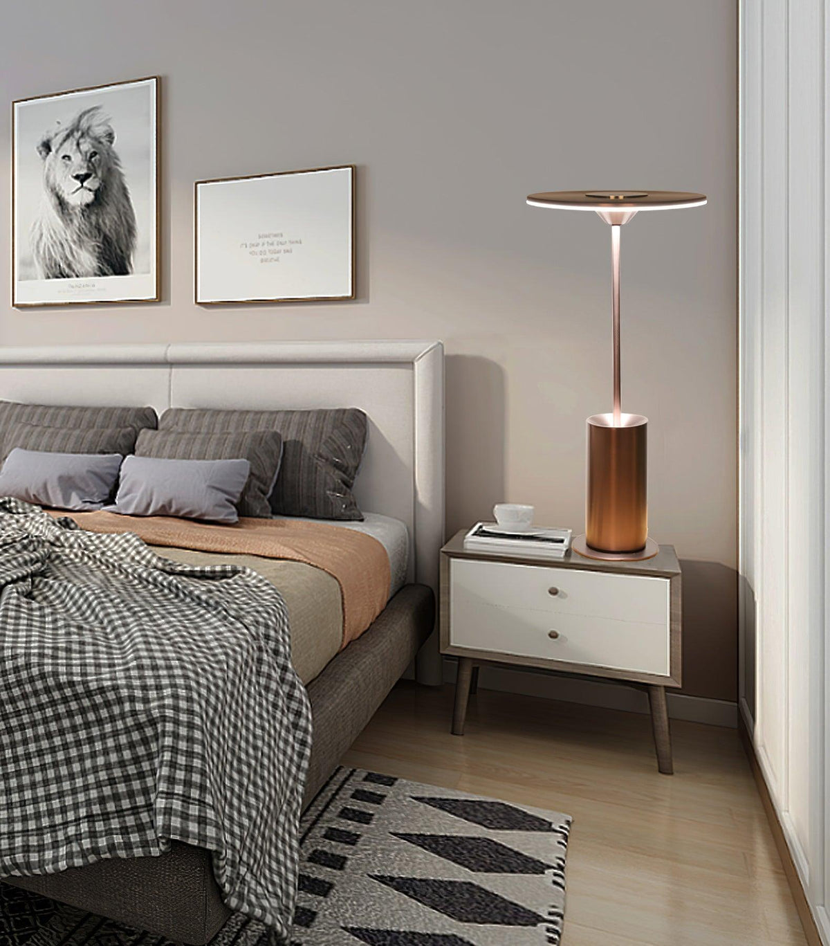 Feralielle Steel lampada da tavolo minimalista