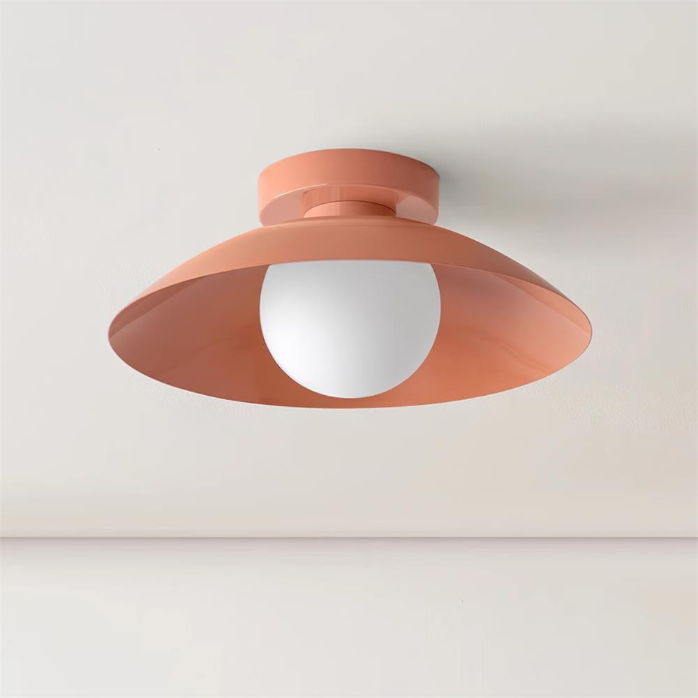 Lampada da soffitto in rosone metallico e vetro con opzioni di colore | Relic Pieces in metallo