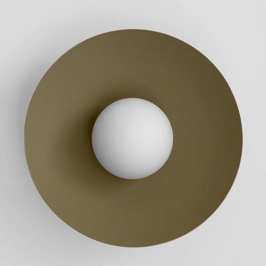 Lampada da soffitto in rosone metallico e vetro con opzioni di colore | Relic Pieces in metallo