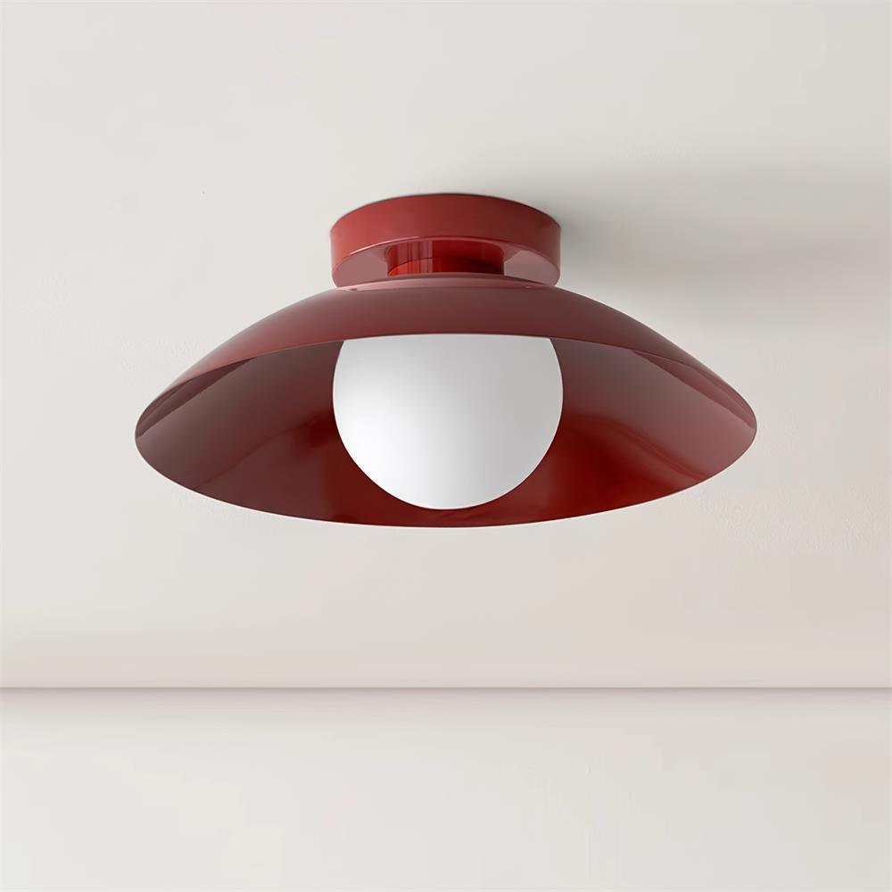 Lampada da soffitto in rosone metallico e vetro con opzioni di colore | Relic Pieces in metallo