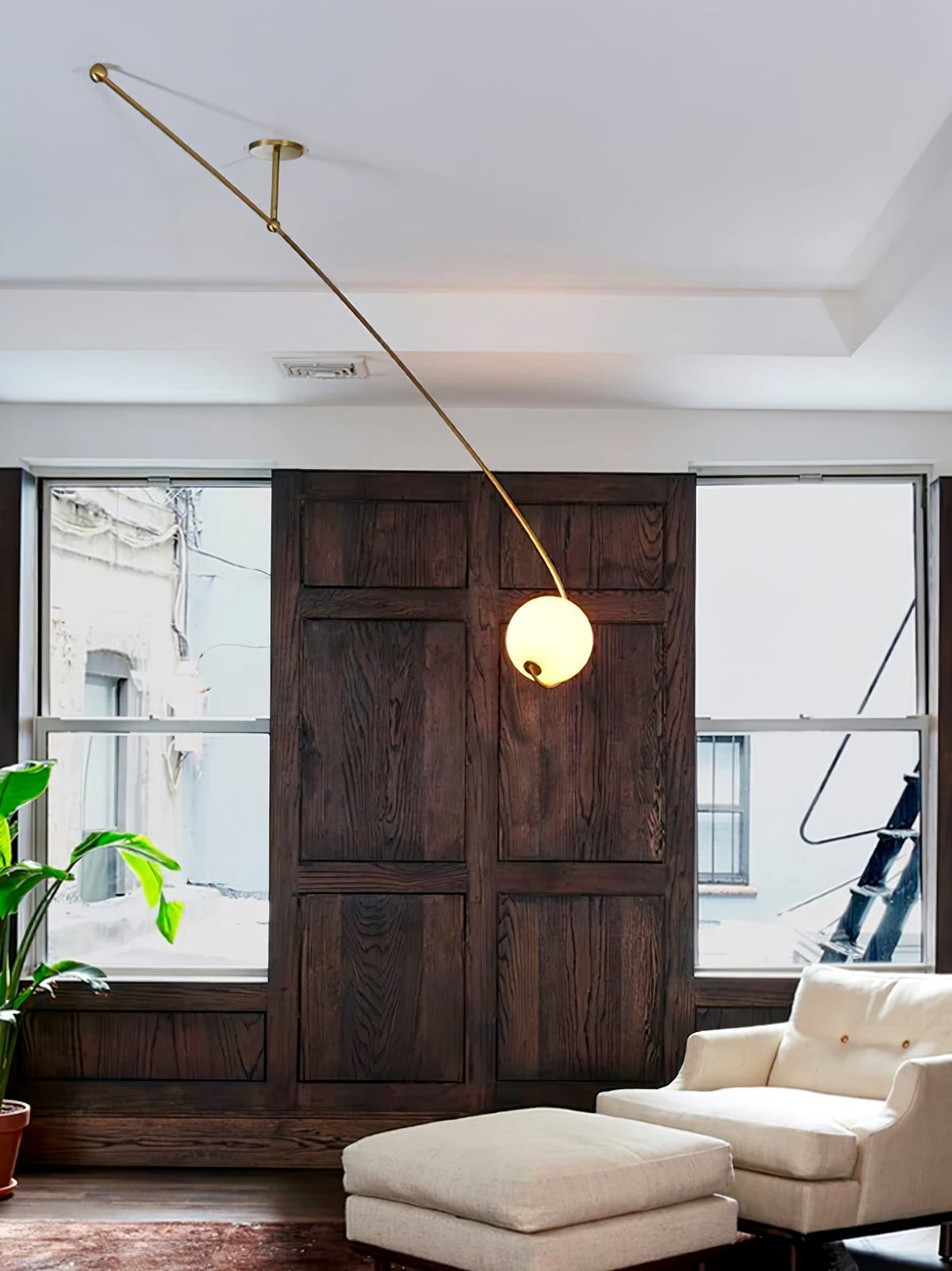 Elsoris lampada da soffitto moderna minimalista in vetro con profilo curvo