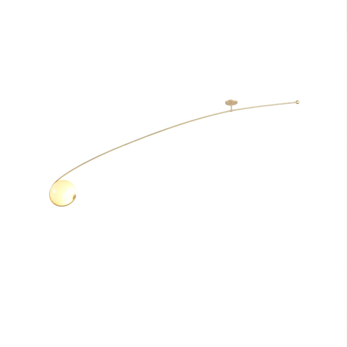 Elsoris lampada da soffitto moderna minimalista in vetro con profilo curvo