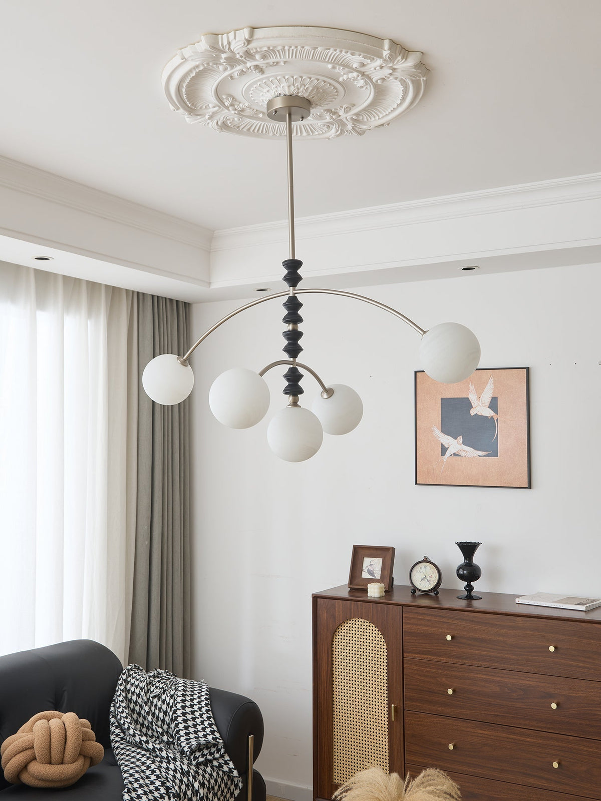 Cucarara lampadario Art Nordico Tradizionale ad Arco in legno