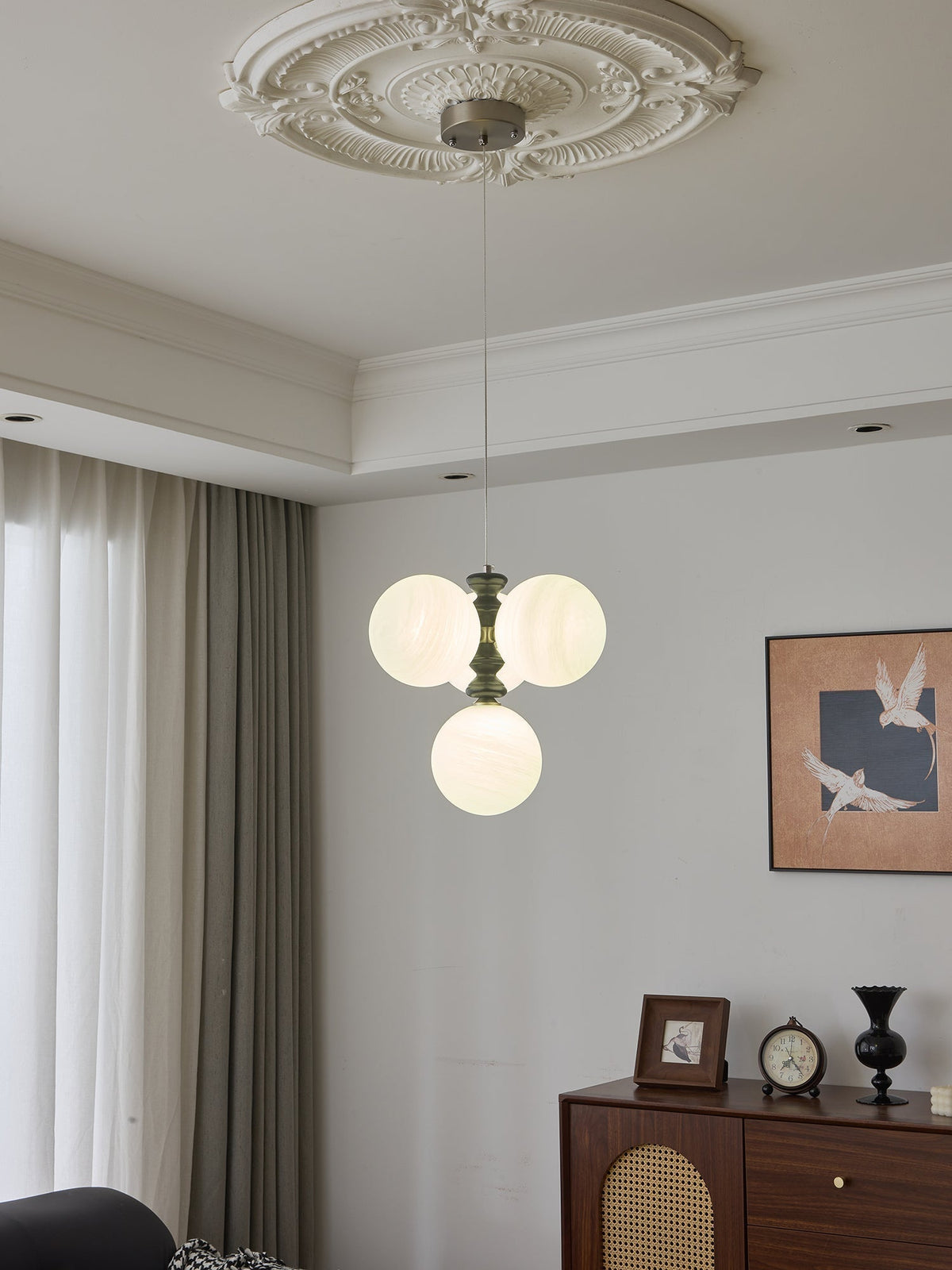 Cucarara lampadario Art Nordico Tradizionale ad Arco in legno