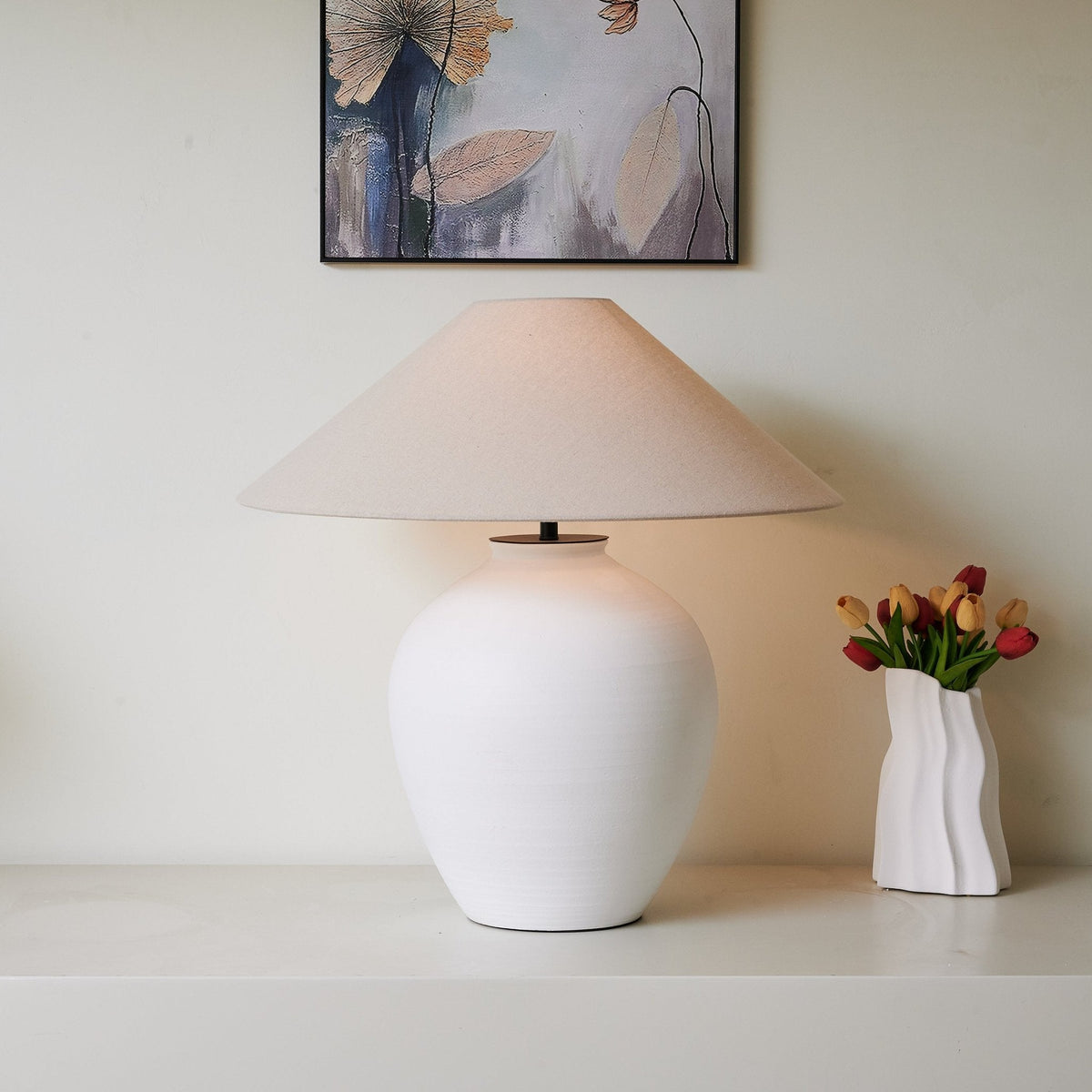 Natalie lampada da tavolo minimalista in ceramica
