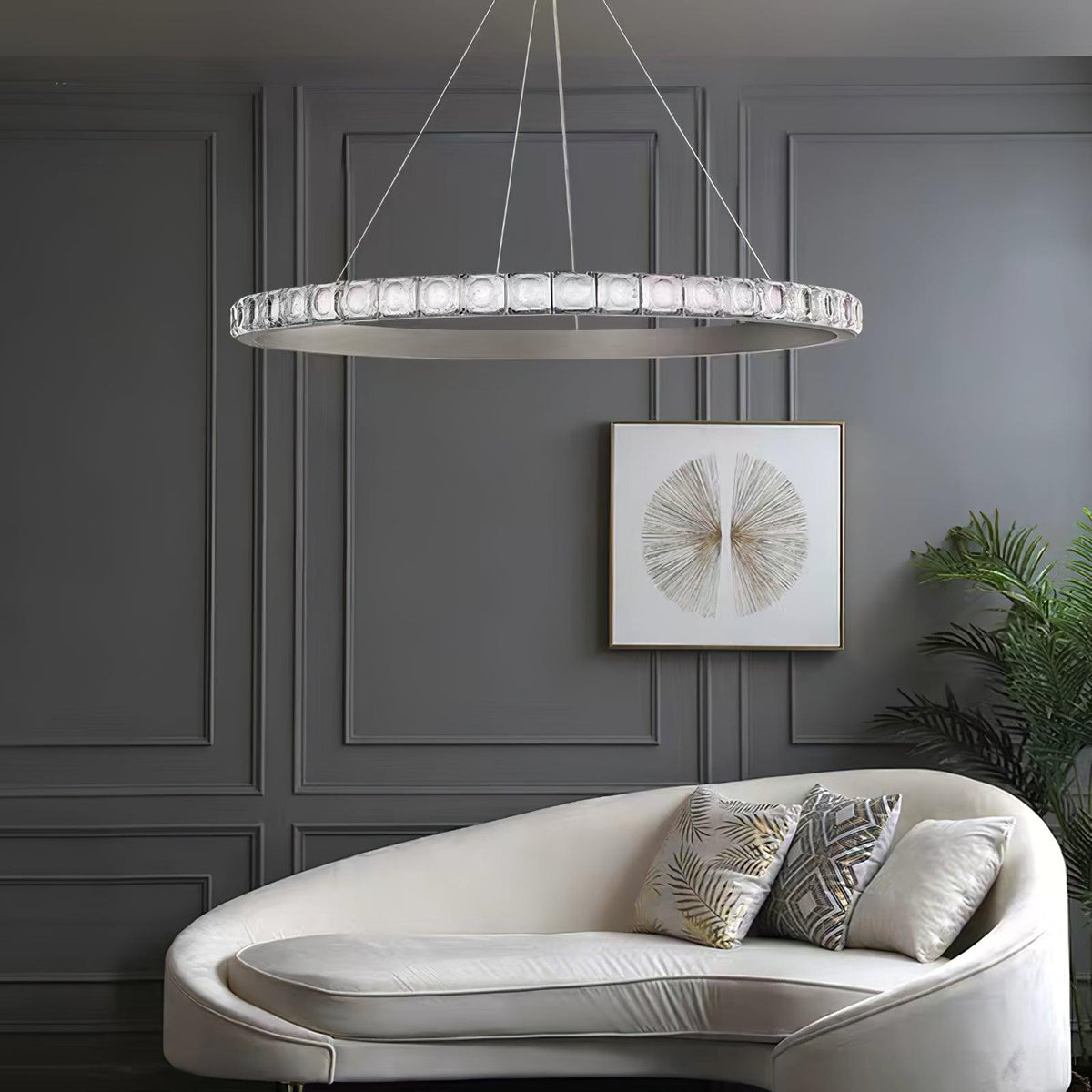 Avzorion lampadario moderno minimalista ad Anello in vetro