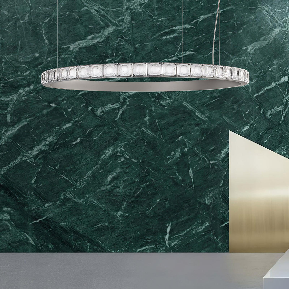 Avzorion lampadario moderno minimalista ad Anello in vetro
