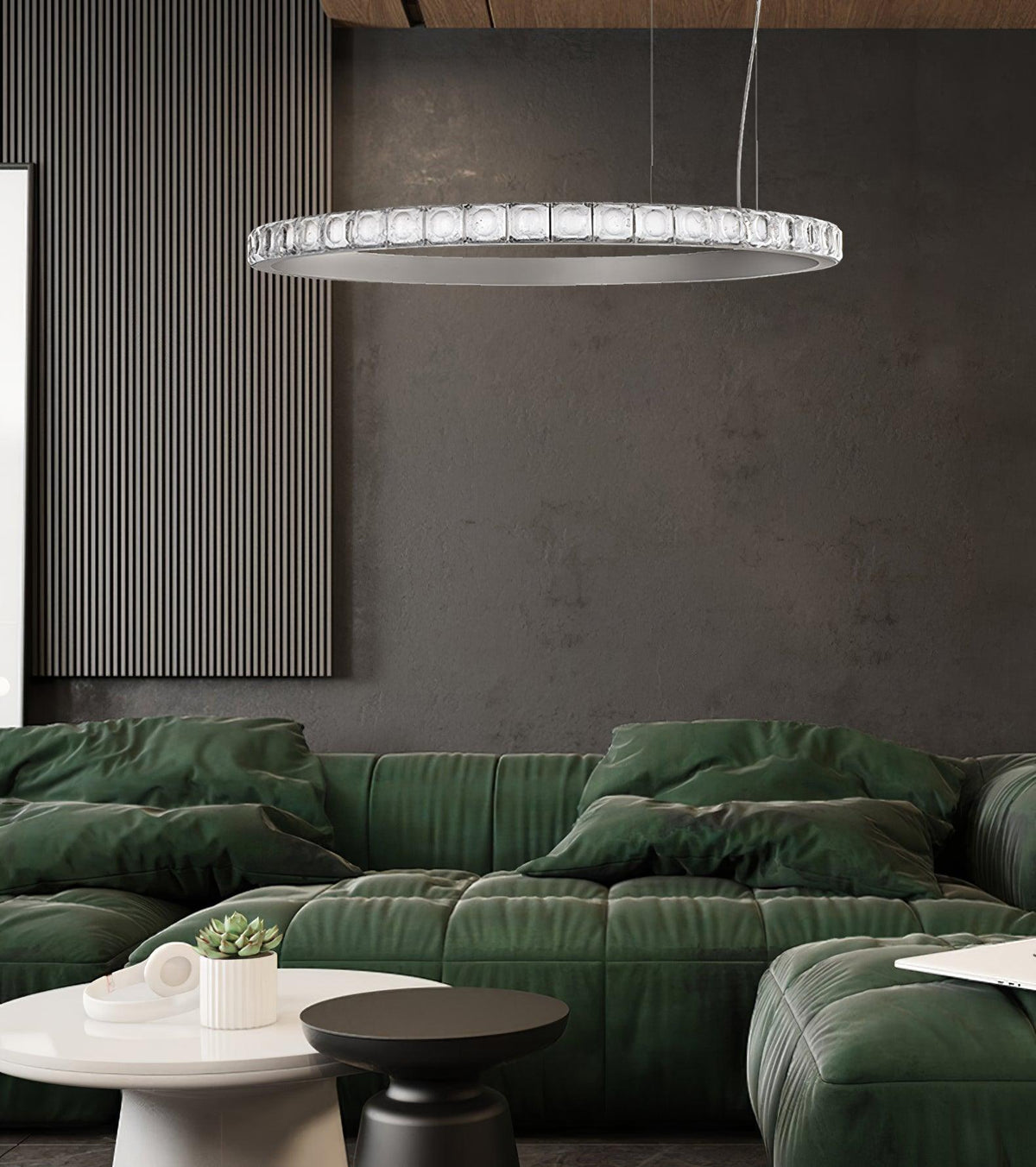 Avzorion lampadario moderno minimalista ad Anello in vetro