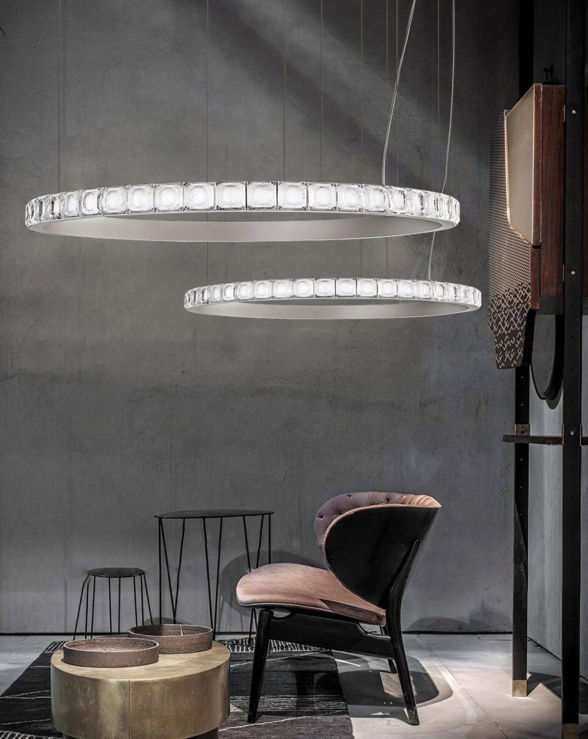 Avzorion lampadario moderno minimalista ad Anello in vetro