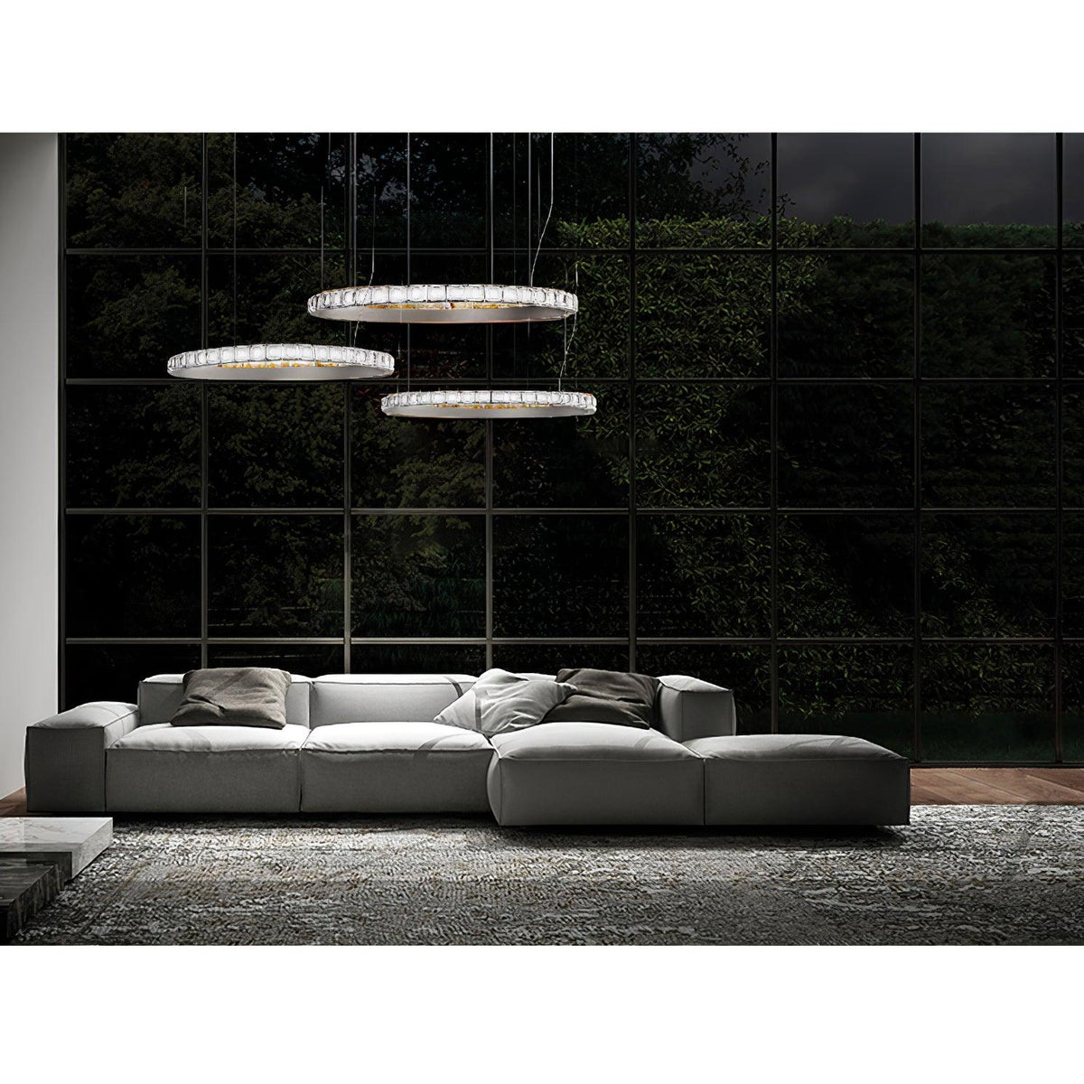 Avzorion lampadario moderno minimalista ad Anello in vetro