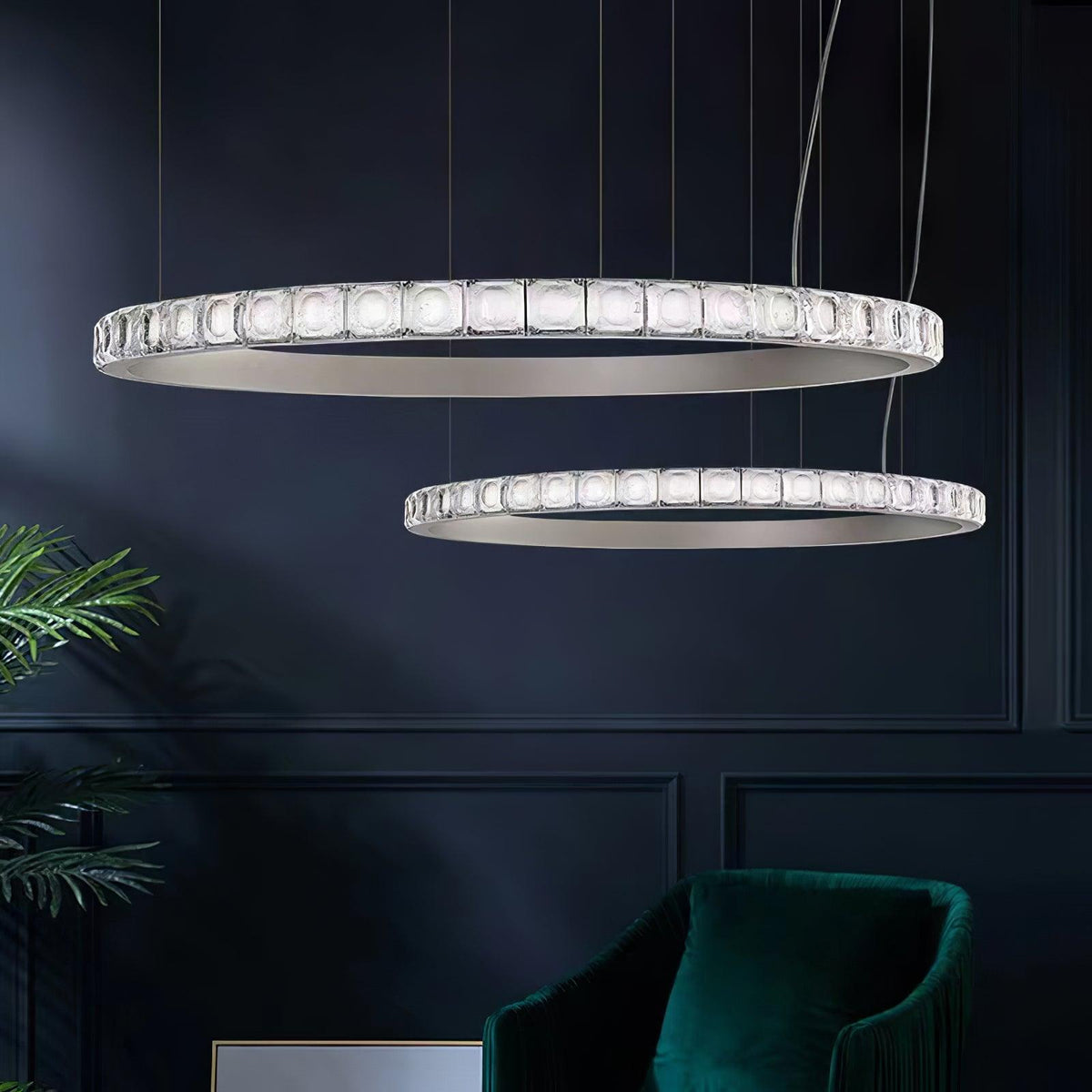 Avzorion lampadario moderno minimalista ad Anello in vetro