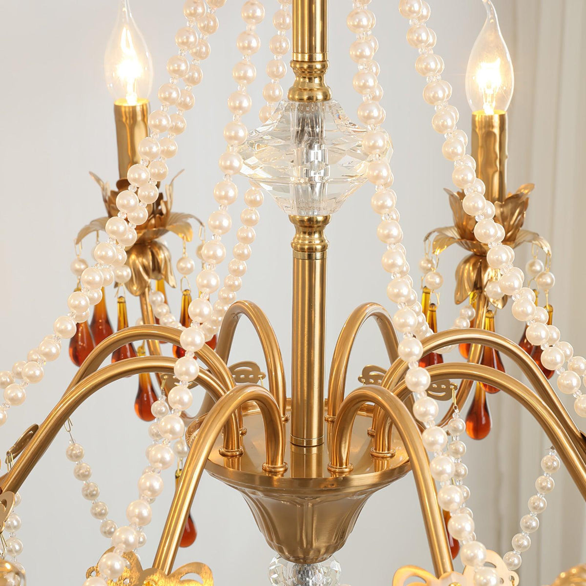 Ormirara lampadario Cristallo ambra Design Postmoderno lusso