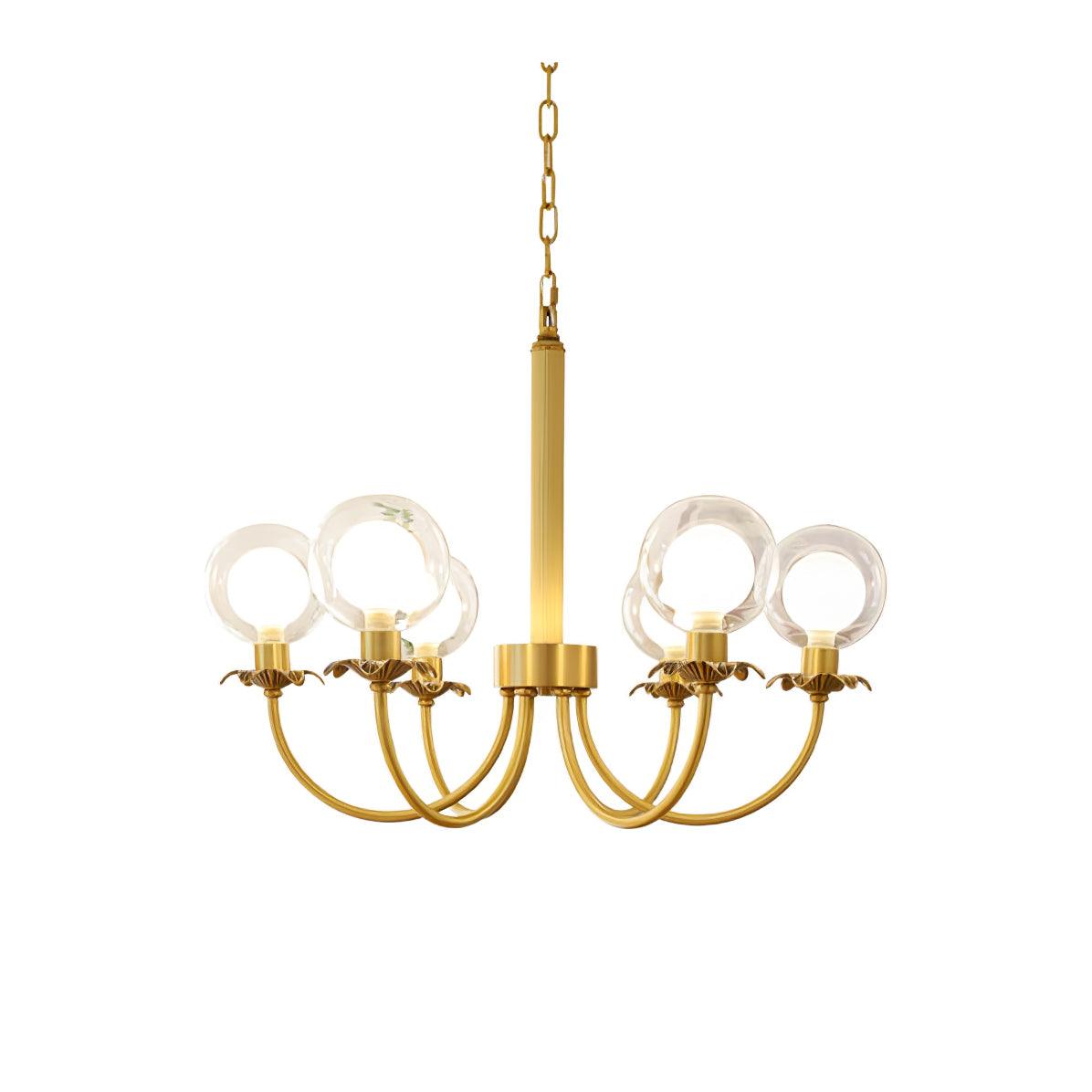 Crown lampadario classico in vetro