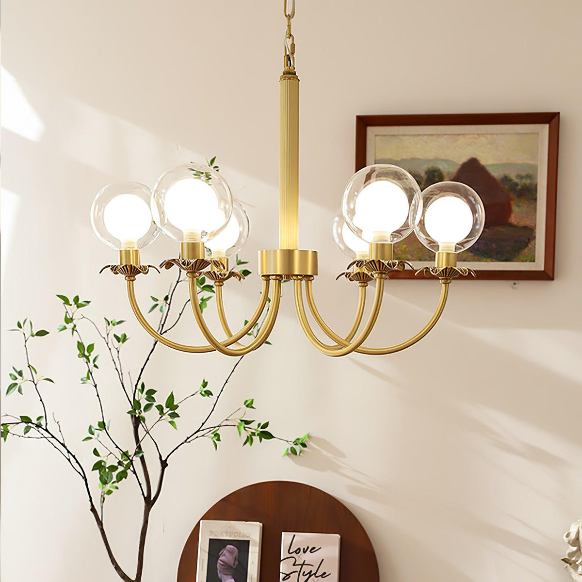 Crown lampadario classico in vetro