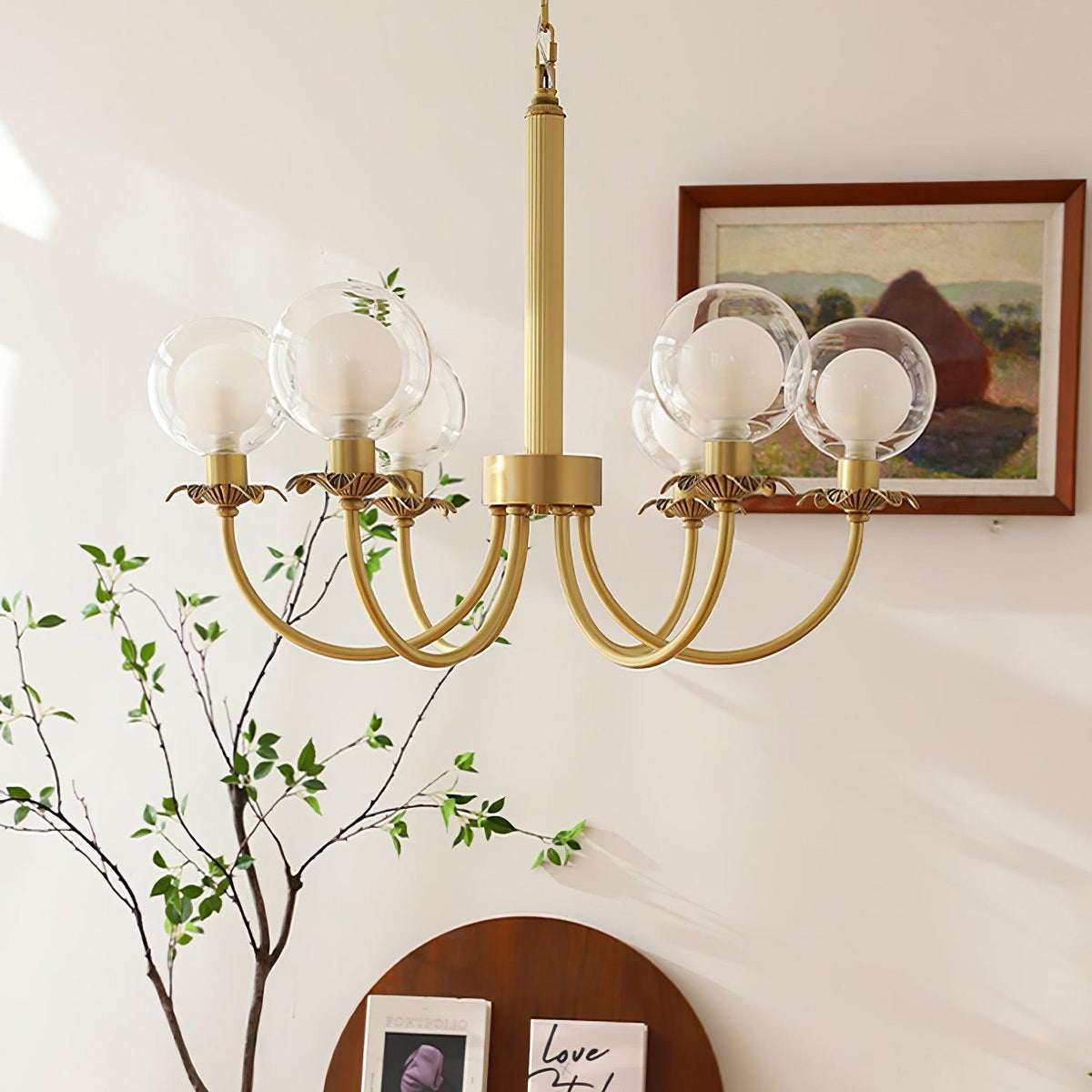 Crown lampadario classico in vetro